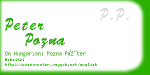 peter pozna business card